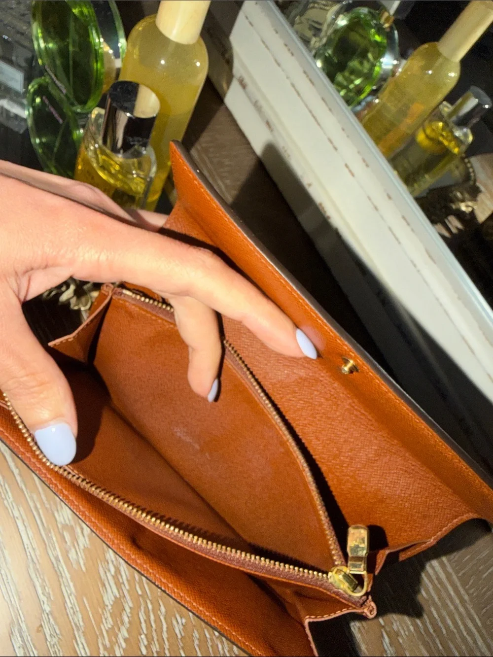Louis Vuitton Monogram Canvas Brown and Gold Long Card Holder